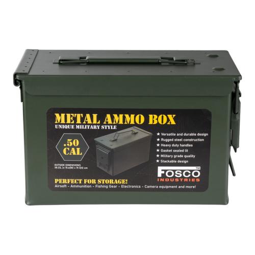 Preview: US Munitionskiste Munikiste Transportkiste Metall Ammo Box Cal. 50 oliv Neu VO
